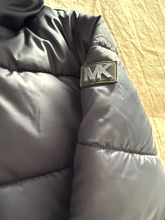 Kids Michael Kors Puffer Hooded Jacket - Navy - Picture 2 of 3